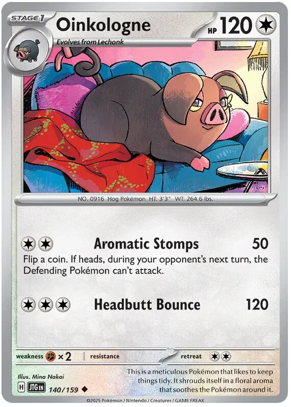 Oinkologne Pokemon TCG Card 140/159
