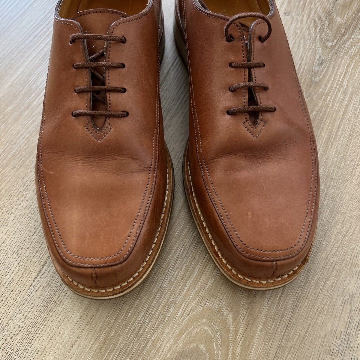 靴 JOHN LOBB LAVENDON 7.5 Black Calf Leather John Lobb Wingtip Oxford Shoes UK7.5/US8
