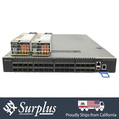 32 Port 100GbE QSFP28 Quanta Mesh ONIE T7032-IX7 Ethernet Switch B2F 2x PSU