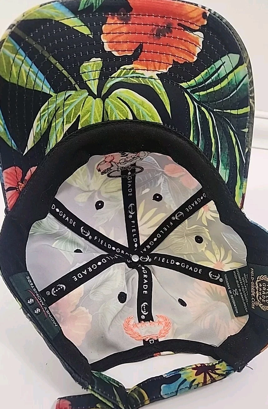 Field Grade Coolaide Money Monster Tropical Hat Strapback Cap Embroidered AOP