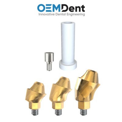 Dental Angulated Multi Unit 1.6 Plastic Sleeve 17° Noris  Compatible Int Hex