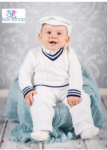 Bebé Niño Niño Marinero Blanco Smart Traje Bautizo Boda Formal Fiesta | eBay