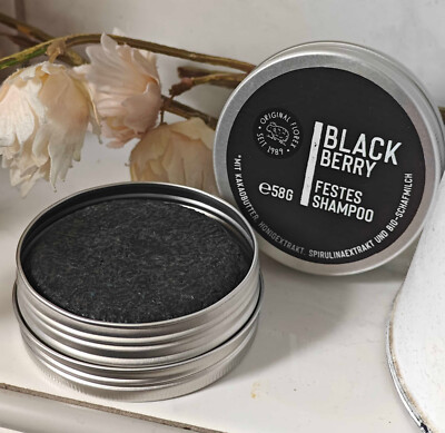 Festes Shampoo Black Berry Florex 58g Kakaobutter Honigextrakt Schafsmilch