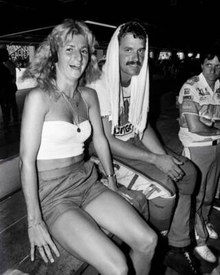 #ad Kyle Petty Sits With A Fan In The Speedway Garage After 1987 OLD PHOTO AU $8.50