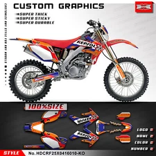 Kungfu Graphics Motocross Complete Vinyl Sticker Decal Kit for CRF250X 2004-2016