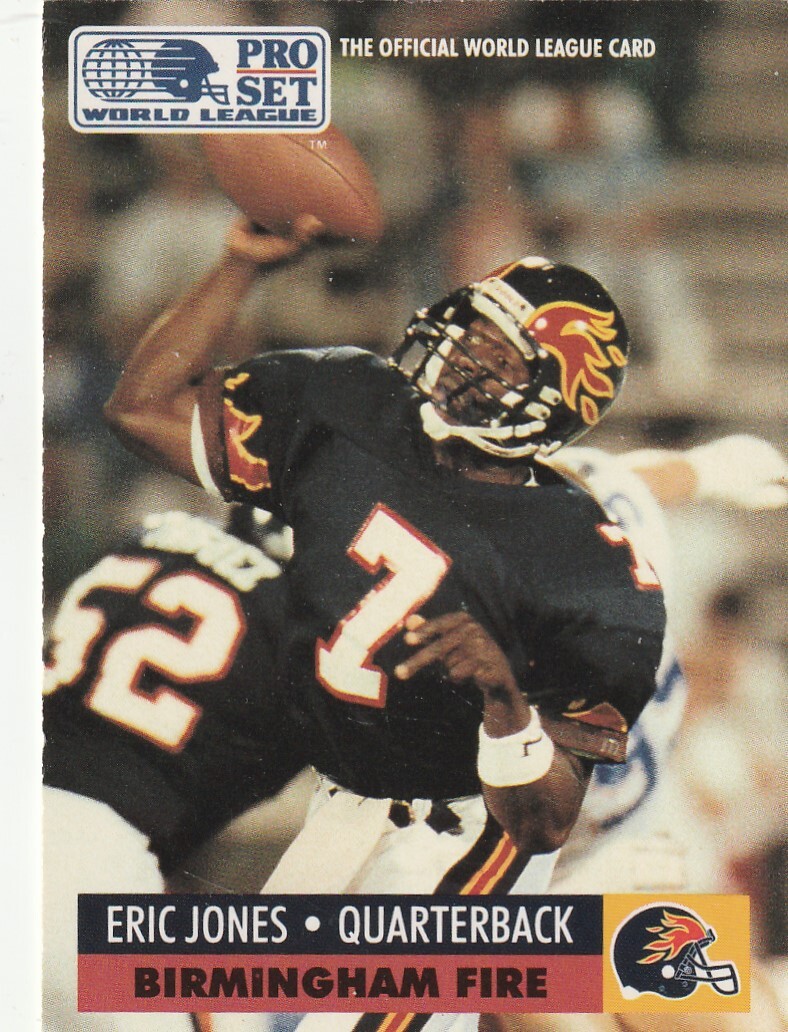 FREE SHIPPING-MINT-1991 Pro Set WLAF Eric Jones #51 FIRE