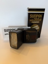 Sunpak Auto 355AF Thyristor Shoe Mount Flash Unit For Canon, CA 650-35C; Used
