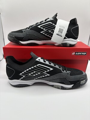 New Lotto Tacto 250 Indoor Soccer Shoes Mens Size 11 Black White