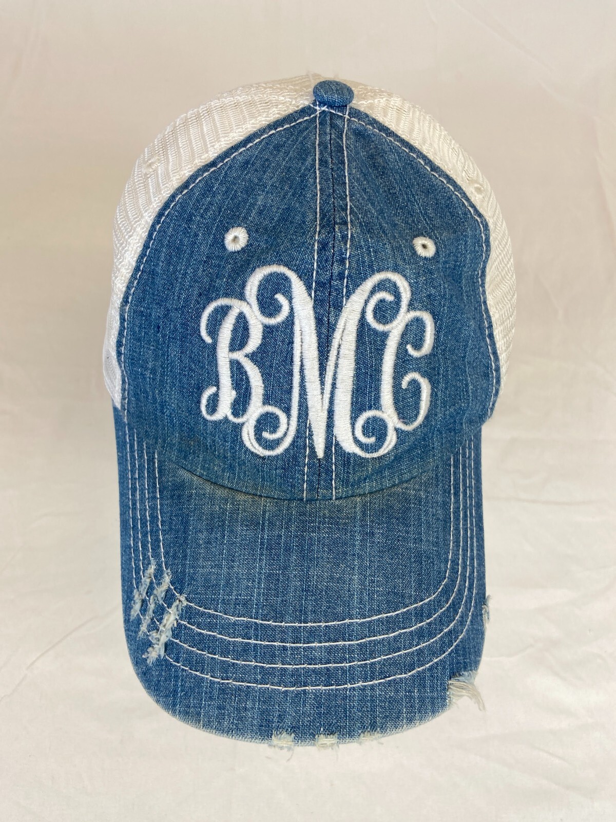 Embroidered Initial BMC Baseball Cap Strapback Ha… - image 4