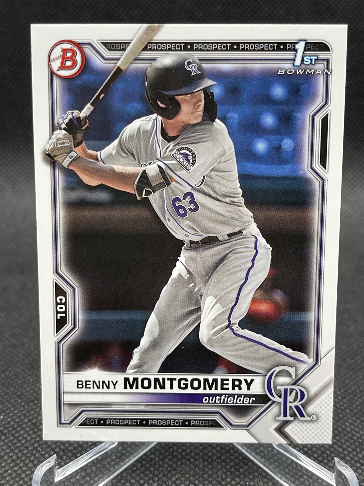2021 Bowman Draft Paper Benny Montgomery 1st Bowman Colorado Rockies #BD-84