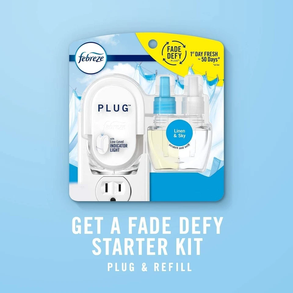 Febreze Plug in Air Fresheners, Gain Original Scent, Scented Oil Refill, 3 Count - Image 4 of 4