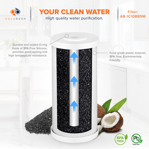 2-Stage Big Blue 10" Whole House+Bracket+String Wound Sediment + Carbon Filters - Picture 10 of 13
