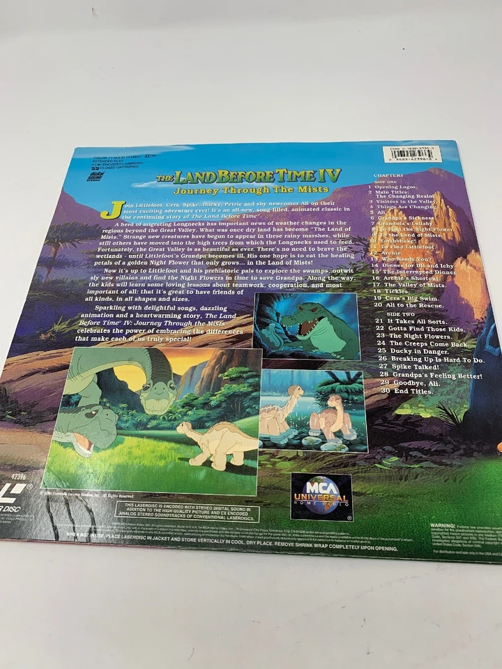 THE LAND BEFORE TIME IV 4 - Journey Through the Mists Laserdisc LD [42396] - Image 2 of 3