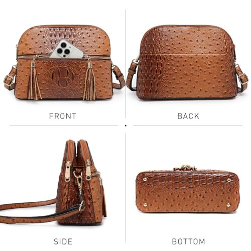 Mujeres Borla Cremallera Bolsillo Bolso bandolera Bolso de hombro Moda Bolso de viaje - Imagen 5 de 6