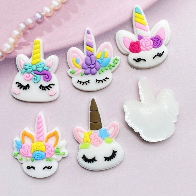 Unicorn Series Flatback Soft Glue Accessories DIY Photo Album Decoration 10pcs S - Image 3 of 4