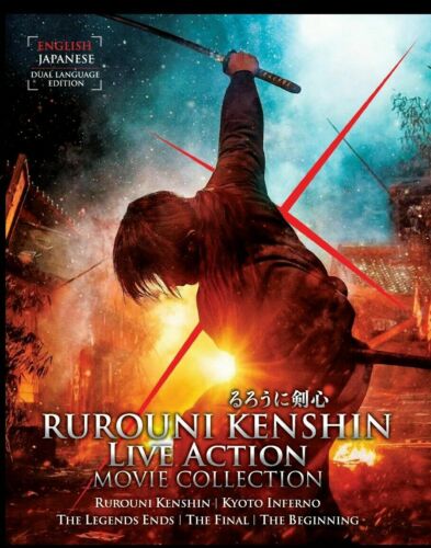 Rurouni Kenshin Live Action Movie 1-5 Angielski dubbed Collection Box Zestaw  - Zdjęcie 1 z 5