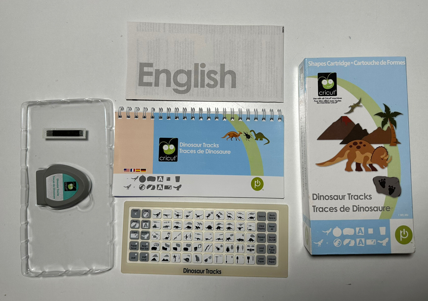 Cricut Cartridge Dinosaur Dino Tracks Complete Lightly Se3 for sale