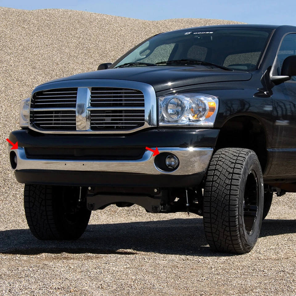 Fit For 2002-2008 Dodge Ram 1500 03-09 2500 3500 Glass Bumper Fog Lights Lamps - Image 4 of 4