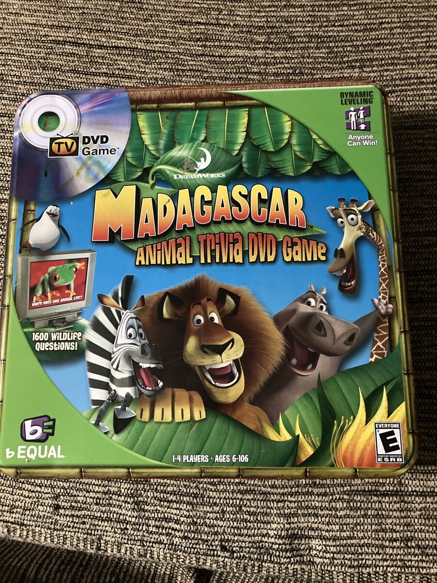 Madagascar Animal Trivia DVD Game NEW