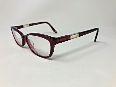 ESCADA VES300 Eyeglasses Frame Italy 53-16-140 Wine Red Crystal CY90