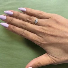 Wedding Ring 1.25 Ct Round Lab Created IGI Diamond 18k White Gold  E F VS