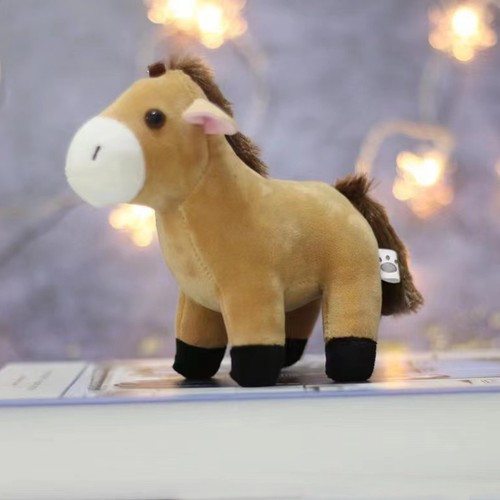 1pc Plush Doll Pendant Cartoon Stuffed Pony Foal Plush Horse Keychain Pendant - Picture 5 of 14