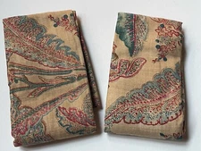 NEW RARE RALPH LAUREN *Coco Palm PAIR EURO Pillow SHAMS Flowers Leaves ITALY