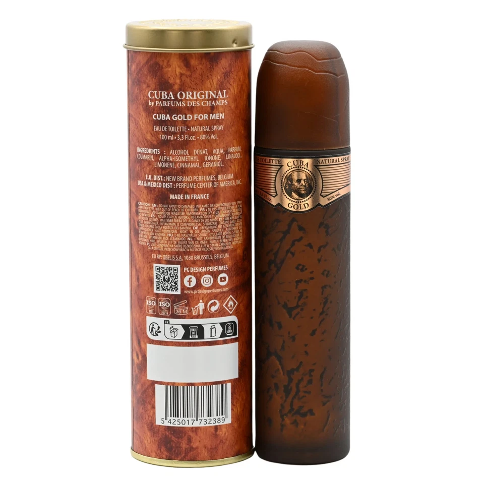 Cuba Gold By Cuba colonia para hombres EDT 3.3 / 3.4 oz nueva en caja Foto 3 de 4