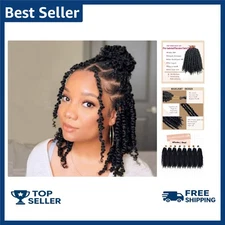 8 Packs Pretwisted Passion Twist Crochet Hair 8 Inch Pre Looped Crochet Passion