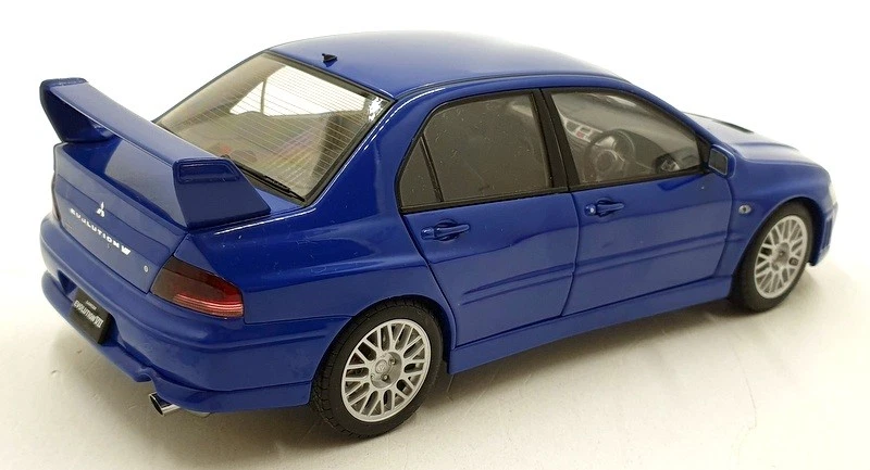 Autoart escala 1/18 diecast DC8224M - Mitsubishi Lancer Evolution VII - azul Foto 2 de 4