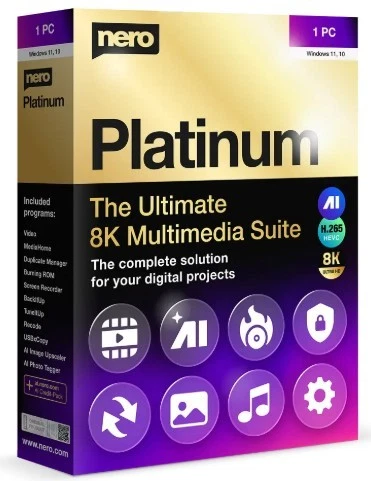 Nero Platinum Suite (Unlimited) 2026, 1 PC, Dauerlizenz - Bild 1 von 1