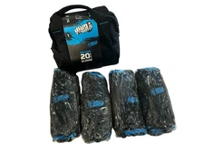 Gorilla Grip Large Gloves 20-Pairs with Tool bag 10in - Black