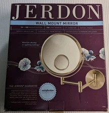 JERDON Wall Mount Mirror for Bathroom ,Nickel Finish - Model JP7510N