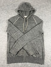 Gap Designed Crafted Full Zip Hooded Sweater Gray Knit Mens Large Hoodie