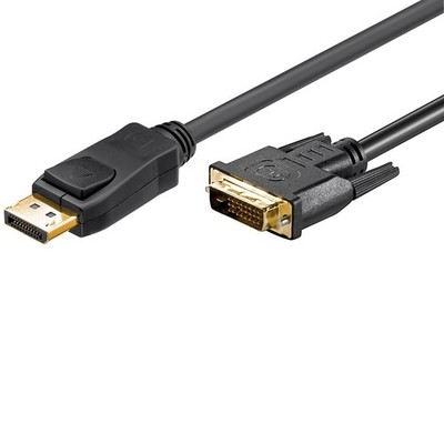 Goobay 2m DisplayPort/DVI-D-Adapterkabel [vergoldete Kontakte, Displayport mit V