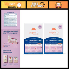 UTI Emergency Kit - 2 Urinary Tract Infection Test Strips, 12 Pain Relief  Cont