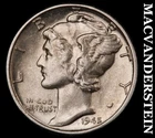 1945 Silver Mercury Dime - Scarce  High Grade  Lustrous  No Reserve  #i6022