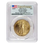 2025 $50 1-oz American Gold Eagle PCGS MS69 Mint Error FS Flag Label