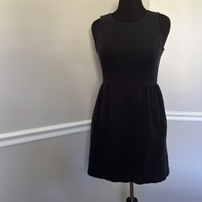 Madewell Women's Round Neck Sleeveless A-Line Mini Dress Black Size Small