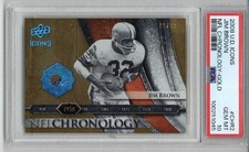 2008 UPPER DECK ICONS NFL CHRONOLOGY GOLD JIM BROWN /99 BROWNS PSA 10 LOW POP