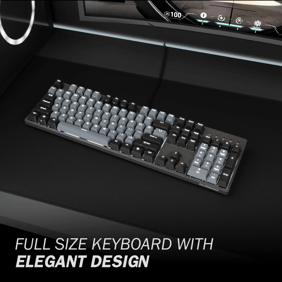 K310 Corona White Backlit Full Size Mechanical Keyboard | 104 Keys Full Size ... - Image 2 of 4