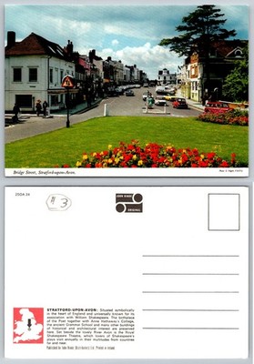 Bridge Street Stratford-upon-Avon England John Hinde Vintage Postcard