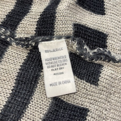 CECICO Damen kleine Langarm volle Länge schwarz & grau offene Strickjacke Pullover - Bild 6 von 13