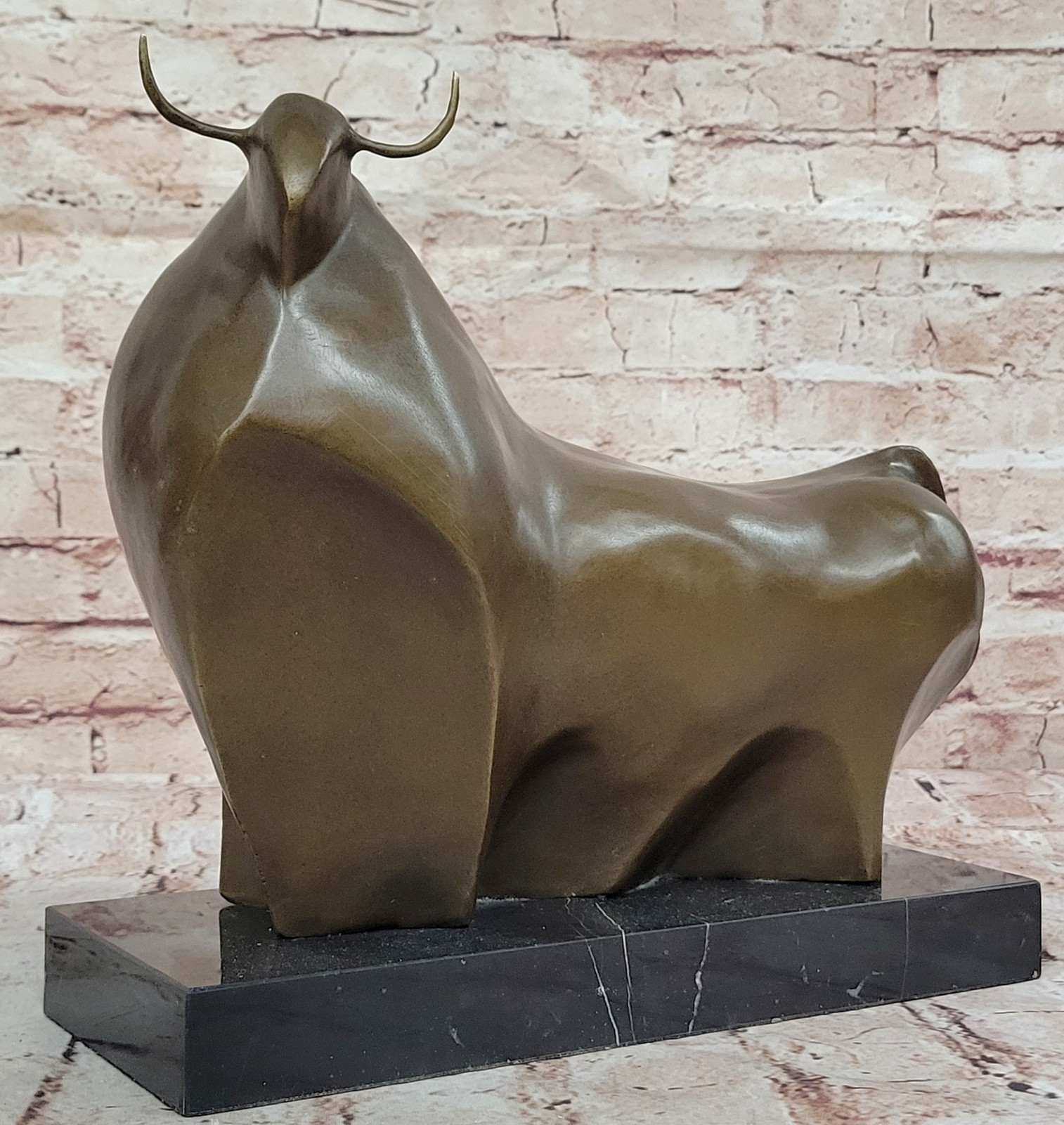 Handcrafted Botero Bull Bronze Sculpture Museum Quality Artwork