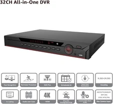 32CH Pentabrid DVR NVR, 5M-N/1080P 1U 32 Channel Digital Video Recorder