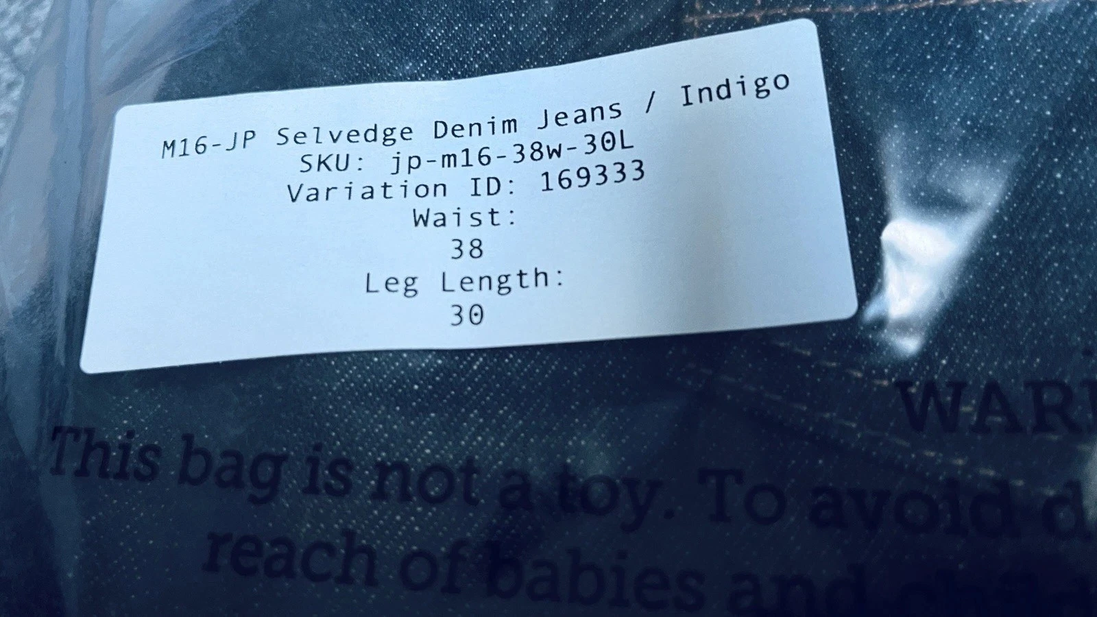 Hebtroco M16-JP - Size 38 / 30 Japanese 16oz Selvedge Denim Jeans Brand New image 9