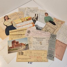 1950s paper lot 25 piece junk journal paper ephemera clippings ads MORE h47