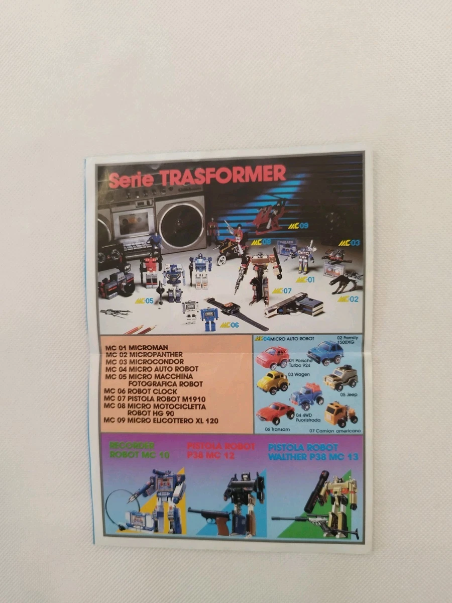 INSTRUCCIONES DIACLONE TRANSFORMER MC 11 PISTOLA ROBOT 44 MAGNUM GIG TAKARA