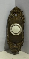 Vintage Ornate Brass Push Button/Wall Mount D...