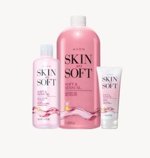 Lot of 3 Avon Skin So Soft Sensual Lotion 11.8oz Shower gel 33oz Gelled Body Oil